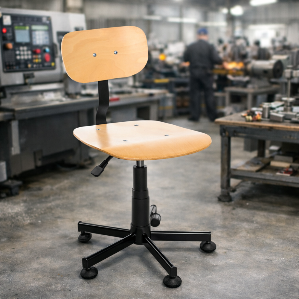 krzesło szwalnicze ze sklejki lakierowanej